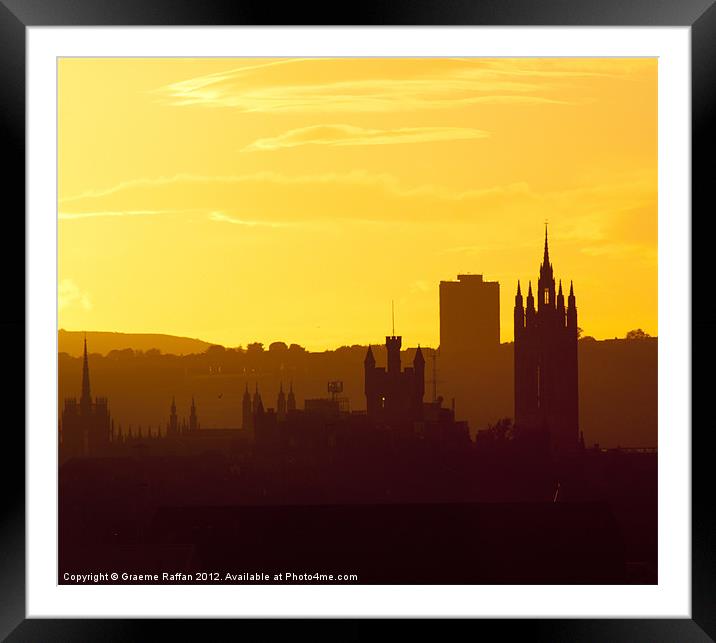 Aberdeen Sunset Framed Mounted Print by Graeme Raffan