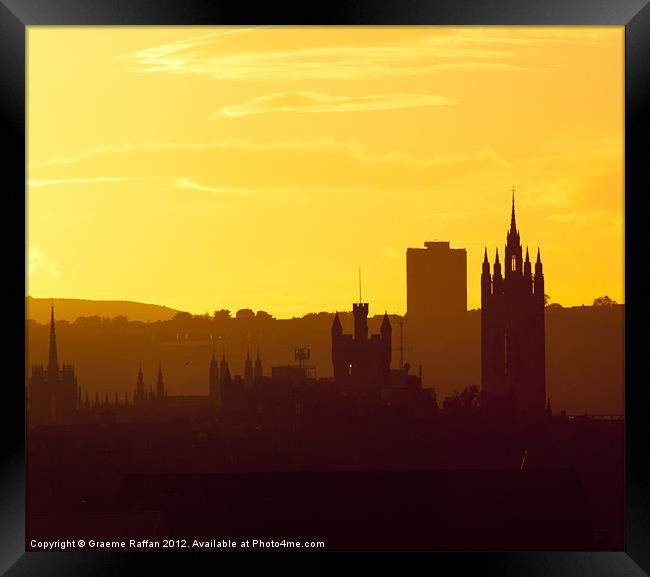 Aberdeen Sunset Framed Print by Graeme Raffan