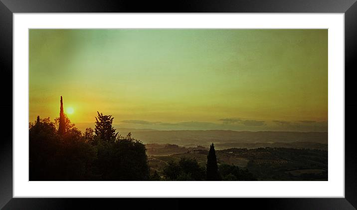 Tuscan Dawn Framed Mounted Print by Philip Teale