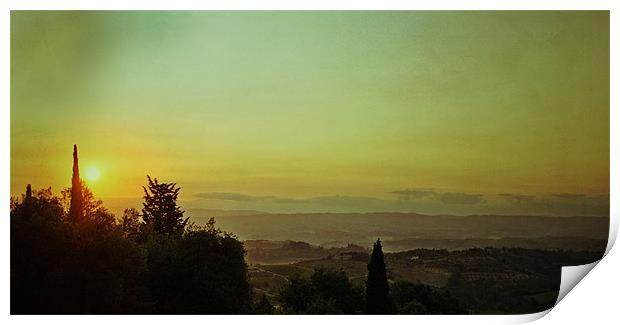 Tuscan Dawn Print by Philip Teale