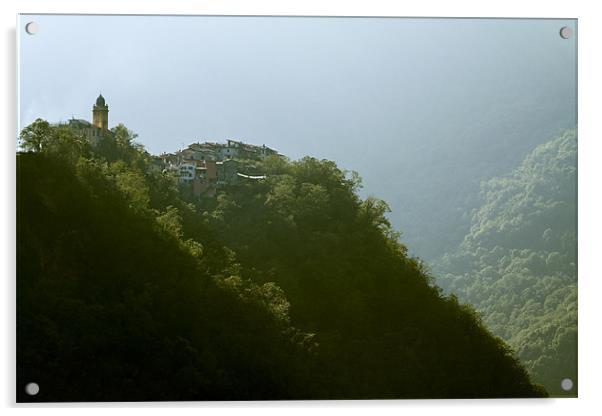 Village in Tuscany Acrylic by Cristian Mihaila