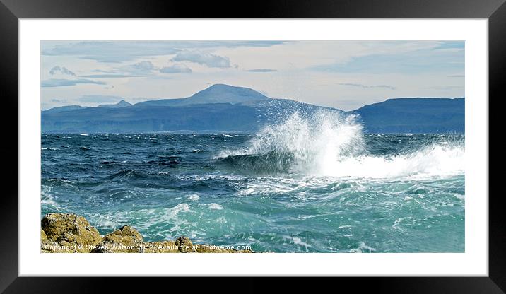 Ben More from Staffa Framed Mounted Print by Steven Watson