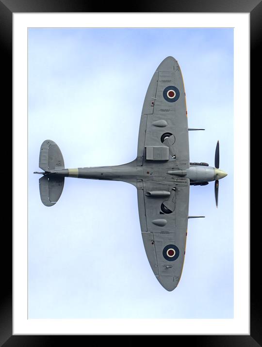 Supermarine Spitfire Undercarriage Framed Mounted Print by Mike Gorton