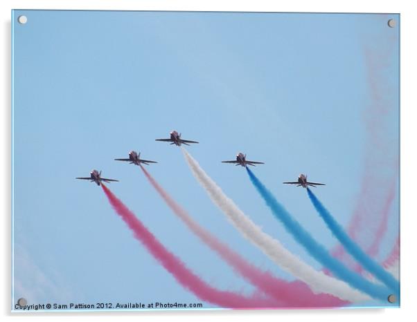 5 Red Arrows Acrylic by Sam Pattison