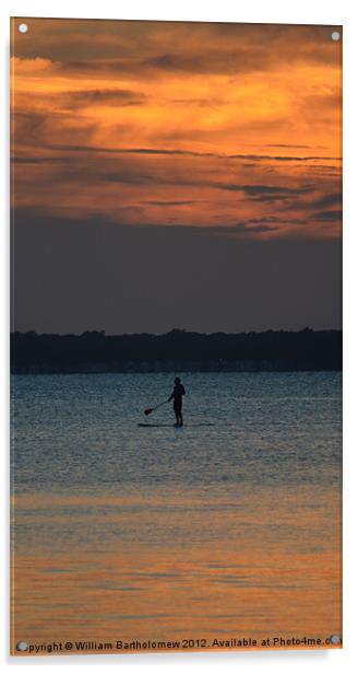 Evening PaddleBoard Acrylic by Beach Bum Pics