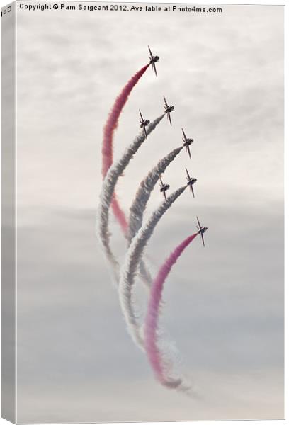 Red Arrows Canvas Print by Pam Sargeant