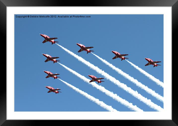 Red Arrows over Kemble Framed Mounted Print by Debbie Metcalfe