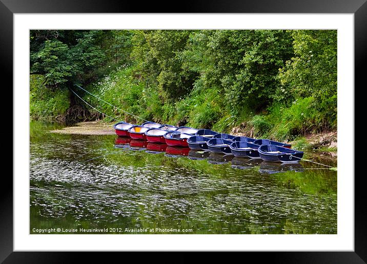 Boats on the River Coquet Framed Mounted Print by Louise Heusinkveld