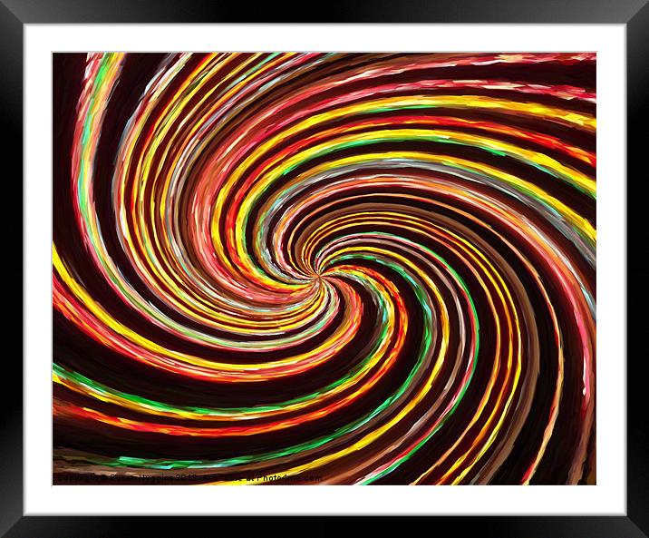 Bountiful Whirlpool of Lights Framed Mounted Print by Susan Medeiros