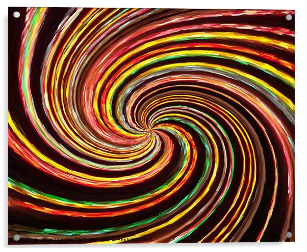 Bountiful Whirlpool of Lights Acrylic by Susan Medeiros