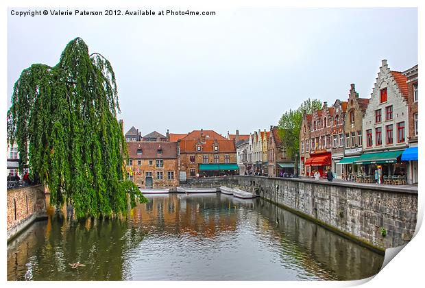 Brugge Canal Print by Valerie Paterson