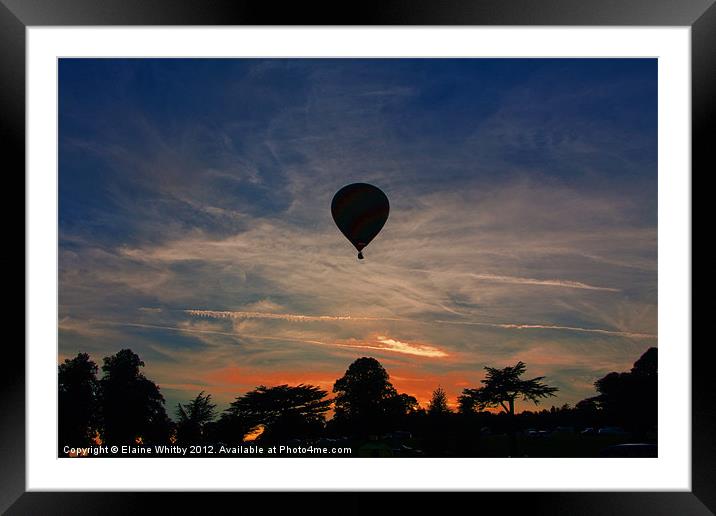 Sun Set over Derbyshire Framed Mounted Print by Elaine Whitby