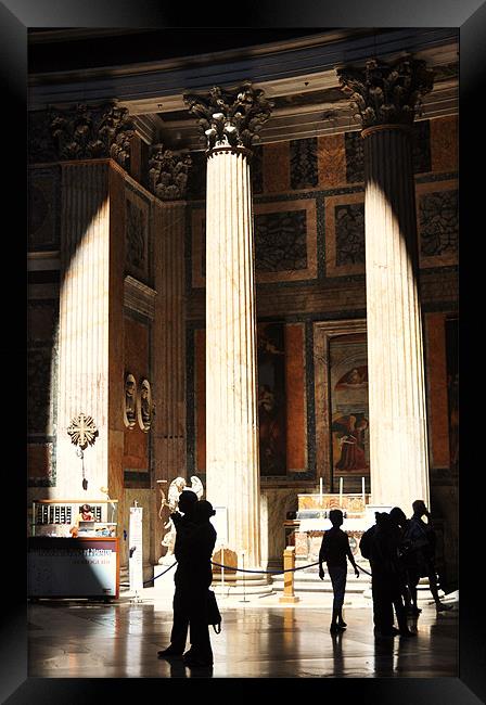 Pantheon Interior Framed Print by Liam Dobson