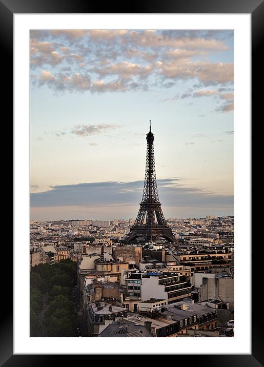 Eiffel Tower Cityscape Framed Mounted Print by Liam Dobson