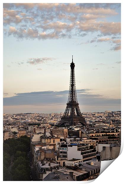 Eiffel Tower Cityscape Print by Liam Dobson