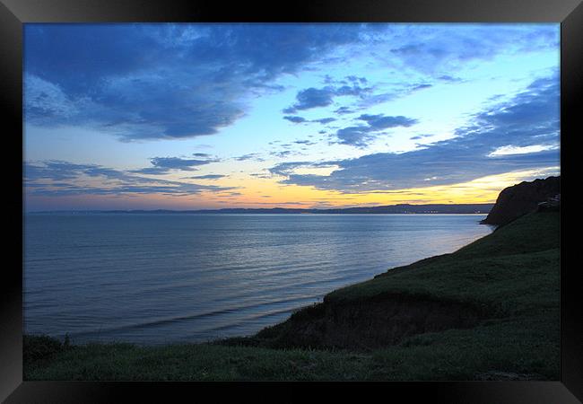 South Devon Sunset Framed Print by Images of Devon