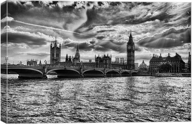 Westminster and Big Ben Canvas Print by Dean Messenger
