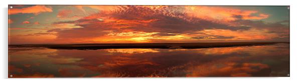 Beach Sunset Acrylic by Roger Green