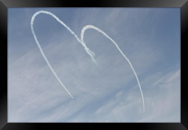 Red Arrows Love Hart Framed Print by Darren Watkinson