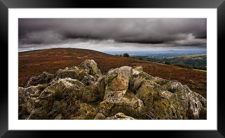 Stiperstones Shropshire Framed Mounted Print by paul lewis