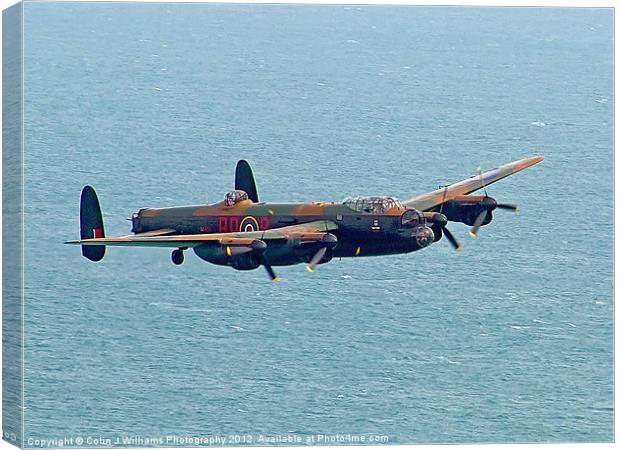 BBMF Lancaster Beachy Head Canvas Print by Colin Williams Photography