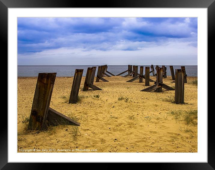 Old Pier structure. Framed Mounted Print by Lee Daly