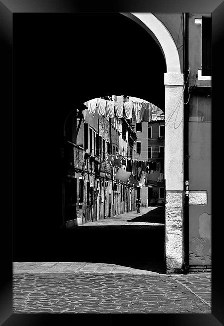 Venice Arch Framed Print by Liam Dobson