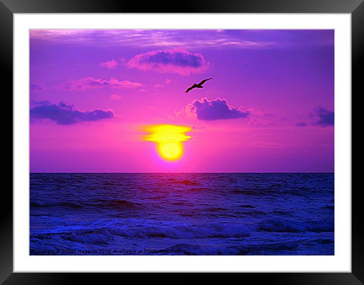 Palpitating Sunset Framed Mounted Print by Susan Medeiros