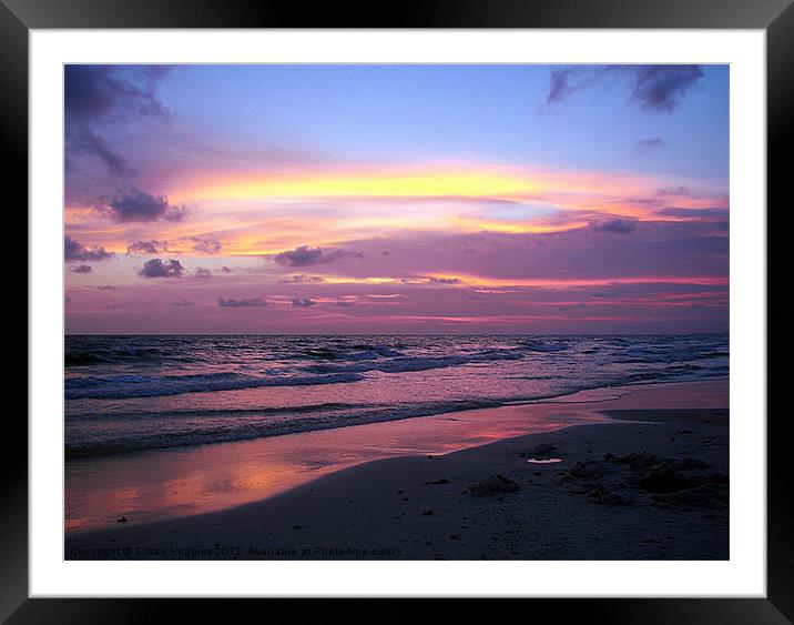 Vivid Echo of a Sunset Framed Mounted Print by Susan Medeiros