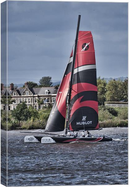 Extreme 40 Team Alinghi Canvas Print by Steve Purnell