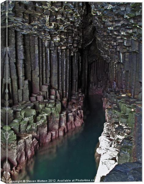 Fingal's Cave Canvas Print by Steven Watson