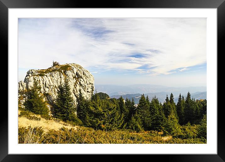 Mountain rock Framed Mounted Print by Cristian Mihaila