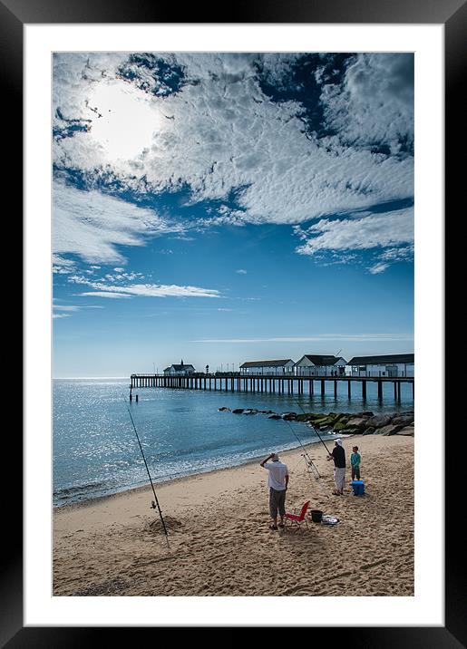 Fishing at Southwold Framed Mounted Print by Stephen Mole