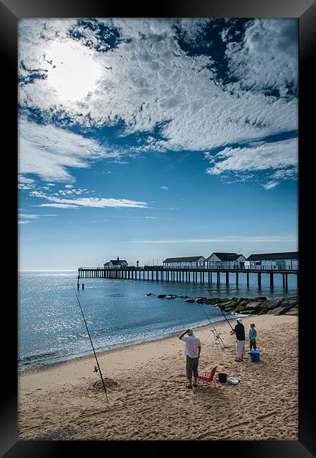 Fishing at Southwold Framed Print by Stephen Mole