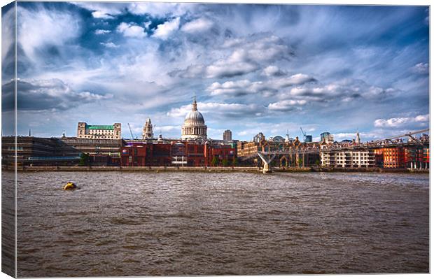 St Pauls over the Thames Canvas Print by Dean Messenger