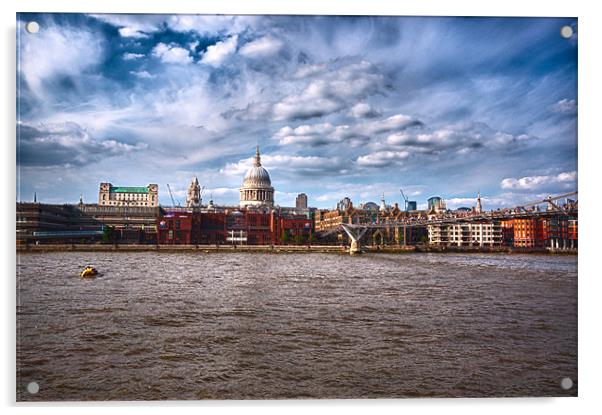 St Pauls over the Thames Acrylic by Dean Messenger