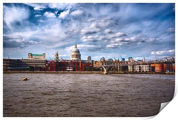 St Pauls over the Thames Print by Dean Messenger