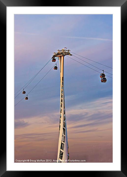 Thames cable car Framed Mounted Print by Doug McRae