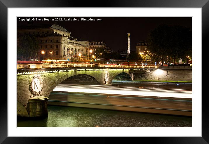 Along the Seine Framed Mounted Print by Steve Hughes