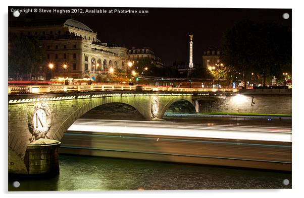 Along the Seine Acrylic by Steve Hughes