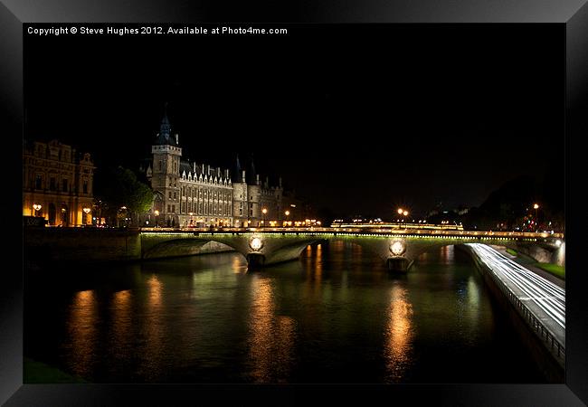 Paris at night Framed Print by Steve Hughes