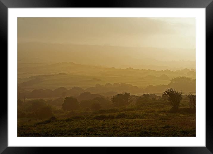 Misty Valley Framed Mounted Print by Phil Wareham