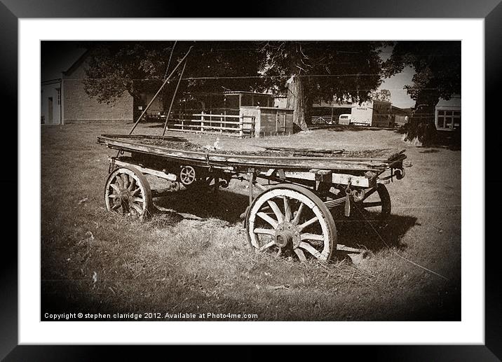 The Old Cart Framed Mounted Print by stephen clarridge
