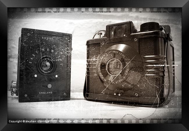Vintage Cameras Framed Print by stephen clarridge
