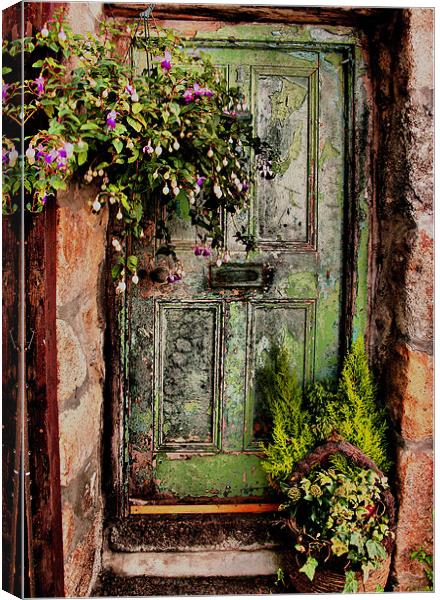 Green Door, Virgin Street, St Ives, Cornwall Canvas Print by Brian Pierce