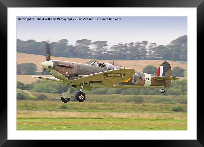 Spitfire  Scramble Framed Mounted Print by Colin Williams Photography