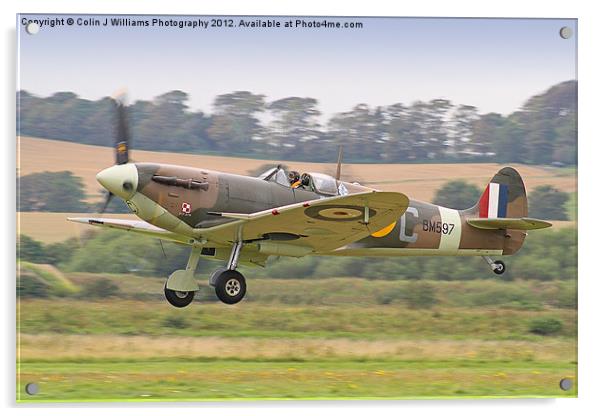 Spitfire  Scramble Acrylic by Colin Williams Photography