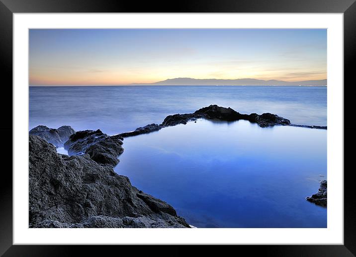 Blue seaside Framed Mounted Print by Guido Montañes