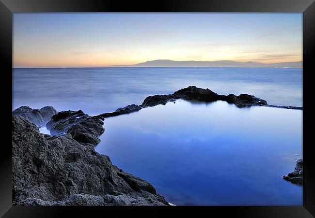 Blue seaside Framed Print by Guido Montañes