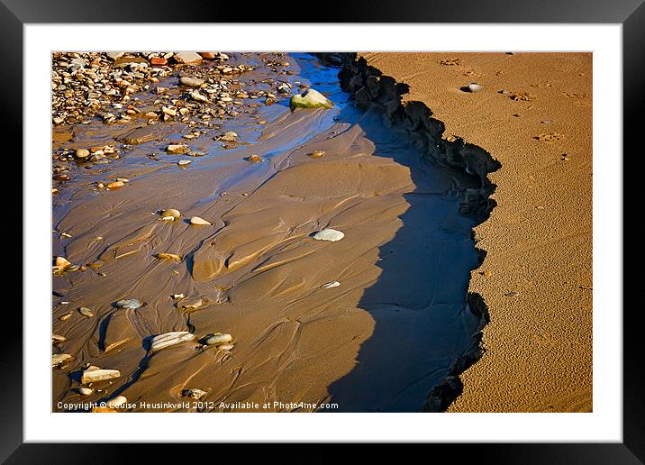 Sands at Low Tide Framed Mounted Print by Louise Heusinkveld